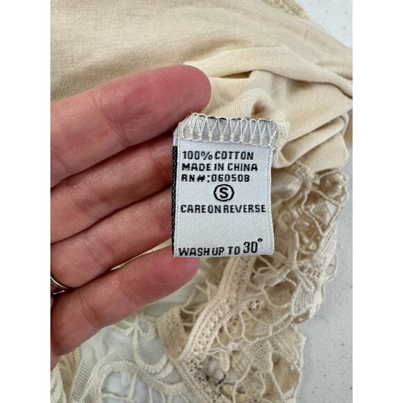 Charming Charlie Women's Lace Mesh Tank Dress Sleeveless Cream Size‎ Small - Picture 10 of 12